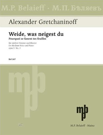 A. Gretschaninow: Vier Lieder h-Moll op. 5