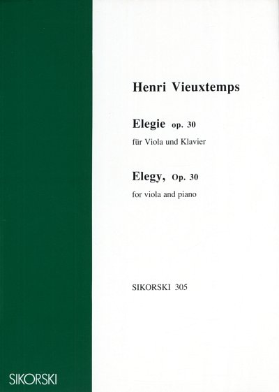 H. Vieuxtemps: Elegie op. 30, VaKlv (KlavpaSt)