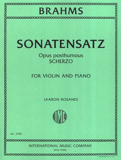 J. Brahms: Sonatensatz op. posth., VlKlav (KlavpaSt)