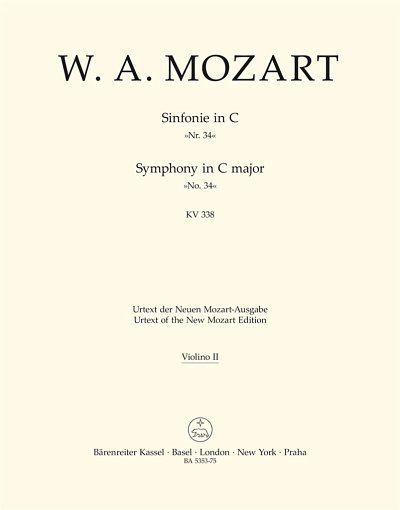 W.A. Mozart: Sinfonie Nr. 34 C-Dur KV 338, Sinfo (Vl2)