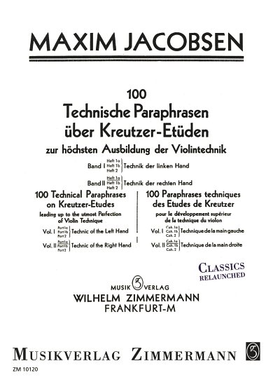 M. Jacobsen et al.: Technische Paraphrasen über Kreutzer-Etüden, Band II - Heft 1b
