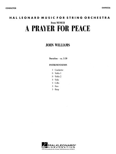 J. Williams: A Prayer for Peace (Avner's Theme from Munich)