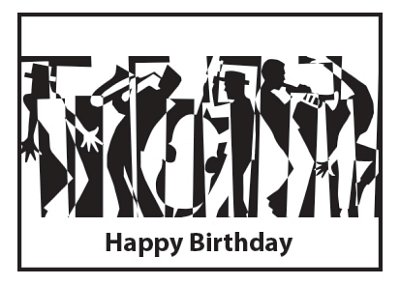 Card Happy Birthday Jazz