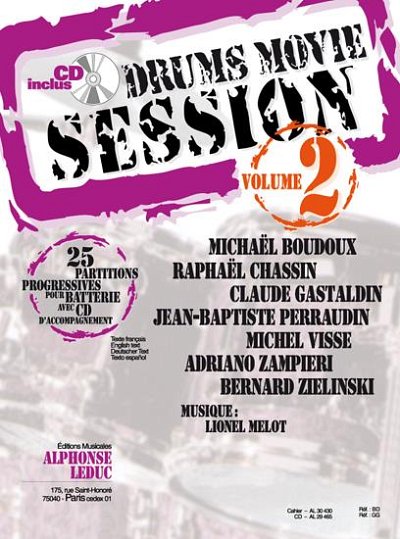 Drums Movie Session - Vol. 2 (Drums), Schlagz (Bu+CD)