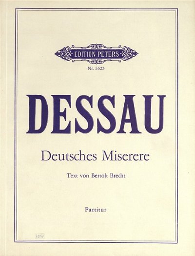 P. Dessau: Deutsches Miserere, GsGchOrchOrg (Part.)